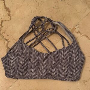 lululemon athletica Strappy Sports Bra in Black and Gray